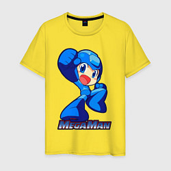 Футболка хлопковая мужская Megaman, цвет: желтый