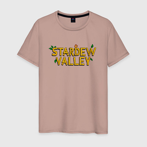 Мужская футболка Stardew Valley logo / Пыльно-розовый – фото 1