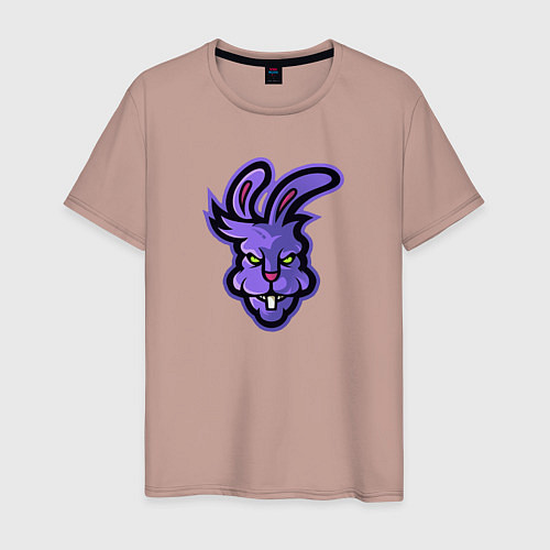 Мужская футболка Angry hare / Пыльно-розовый – фото 1