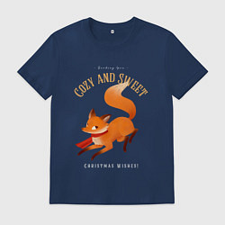 Мужская футболка Лисенок в шарфе