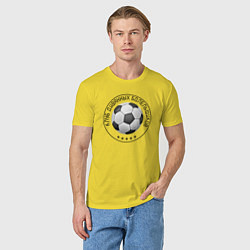 Футболка хлопковая мужская Клуб диванных болельщиков, цвет: желтый — фото 2
