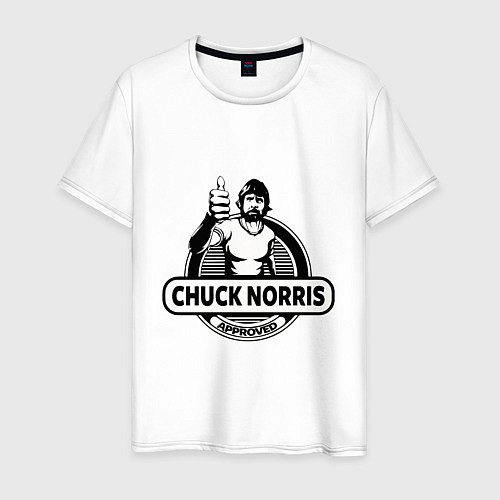 Мужская футболка Chuck Norris approved / Белый – фото 1