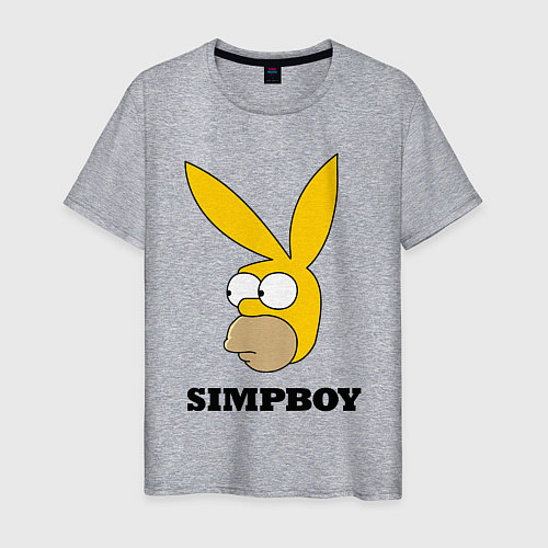 Мужская футболка Simpboy - rabbit Homer / Меланж – фото 1