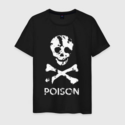 Футболка хлопковая мужская Poison sign, цвет: черный