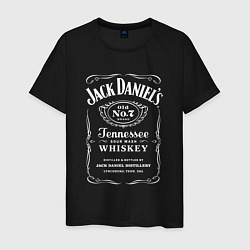 Футболка хлопковая мужская Jack Daniels, цвет: черный