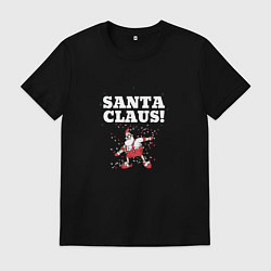 Мужская футболка Санта в гирлянде