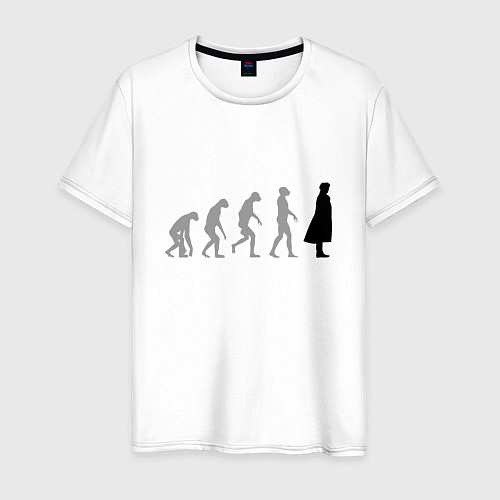 Мужская футболка Эволюция Шерлока / Белый – фото 1