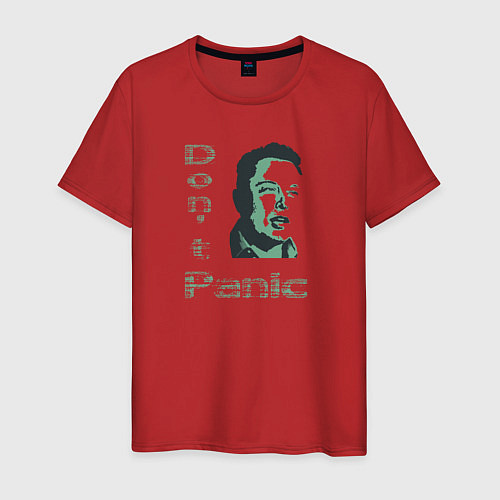 Мужская футболка Dont panic / Красный – фото 1