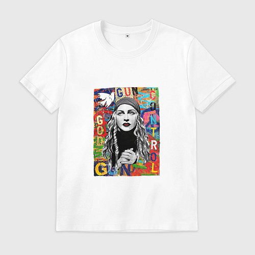 Мужская футболка Madonna singer / Белый – фото 1