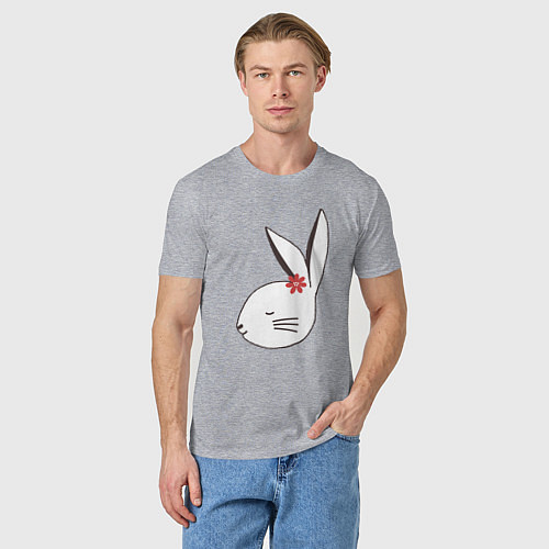 Мужская футболка Милая крольчиха / Меланж – фото 3