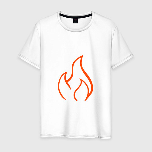 Мужская футболка Схематичный огонек / Белый – фото 1