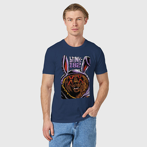 Мужская футболка Blink bear / Тёмно-синий – фото 3