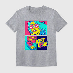 Мужская футболка Поп арт девушка с телефоном