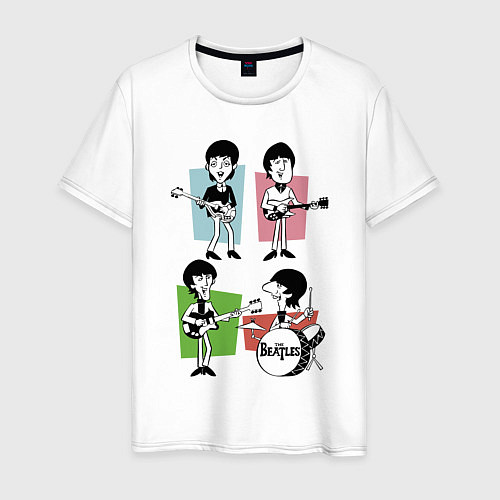 Мужская футболка The Beatles - drawing - sketch / Белый – фото 1