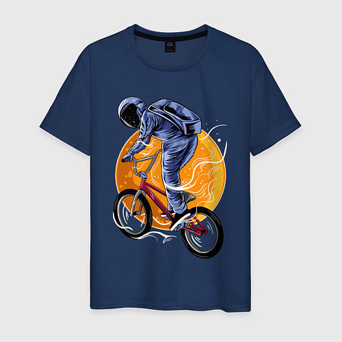 Мужская футболка Space rider / Тёмно-синий – фото 1