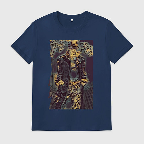 Мужская футболка Дзётаро Кудзё - cool dude / Тёмно-синий – фото 1