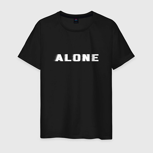 Мужская футболка Alone / Черный – фото 1