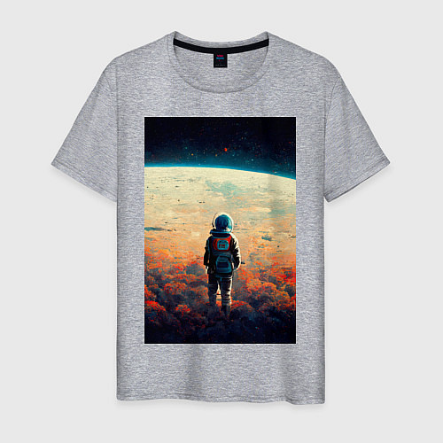 Мужская футболка I want to be an astronaut / Меланж – фото 1