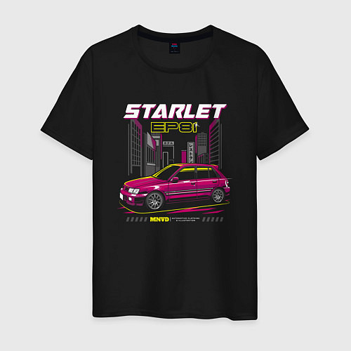 Мужская футболка Toyota Starlet ep81 / Черный – фото 1