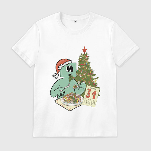 Мужская футболка Праздничный ужин / Белый – фото 1