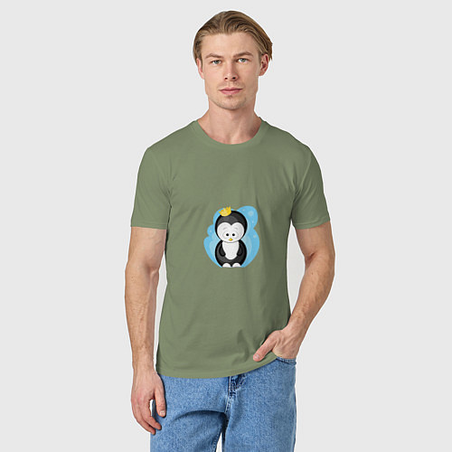 Мужская футболка Королевский пингвин / Авокадо – фото 3