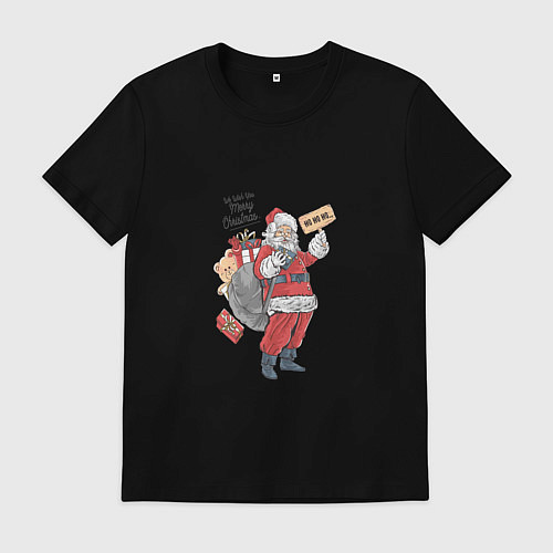 Мужская футболка Желаю счастливого рождества / Черный – фото 1