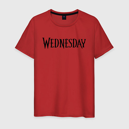 Мужская футболка Logo black Wednesday / Красный – фото 1