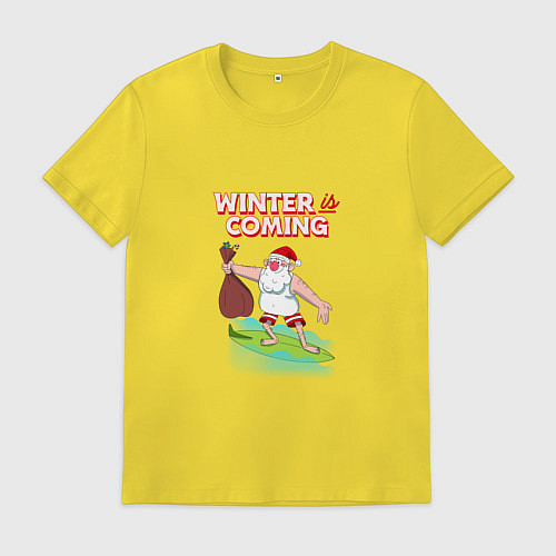 Мужская футболка Winter is coming new year / Желтый – фото 1