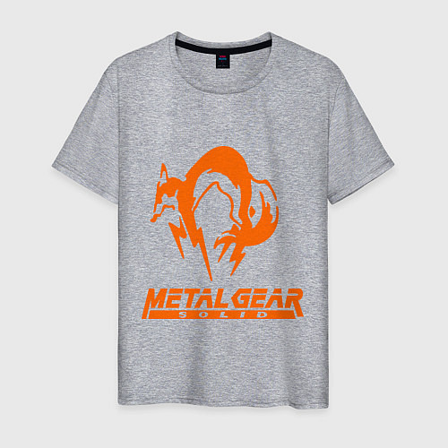Мужская футболка Metal Gear Solid Fox / Меланж – фото 1