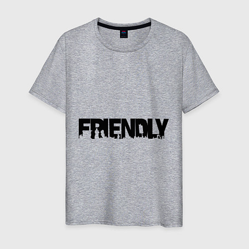 Мужская футболка DayZ: Im friendly / Меланж – фото 1