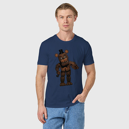 Мужская футболка Фредди сломан / Тёмно-синий – фото 3