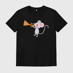 Мужская футболка Мышонок-трубач