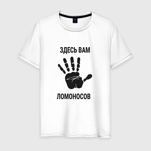 Мужская футболка Здесь вам Ломоносов / Белый – фото 1