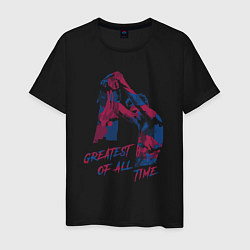 Футболка хлопковая мужская Messi greatest of all time, цвет: черный