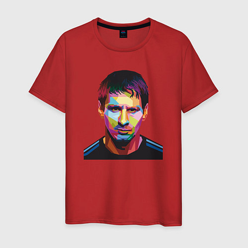 Мужская футболка Face Messi / Красный – фото 1