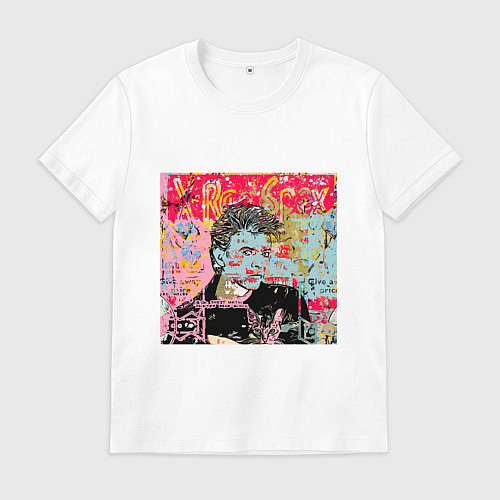 Мужская футболка David Bowie musician singer / Белый – фото 1