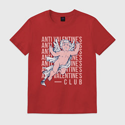 Футболка хлопковая мужская Club Anti valentines, цвет: красный