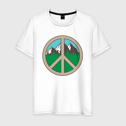 Мужская футболка Peace nature / Белый – фото 1