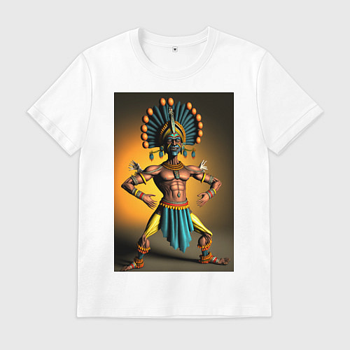 Мужская футболка Танцующий индеец / Белый – фото 1