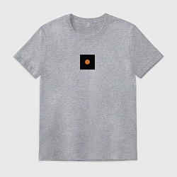 Футболка хлопковая мужская Квадратная пластинка, цвет: меланж