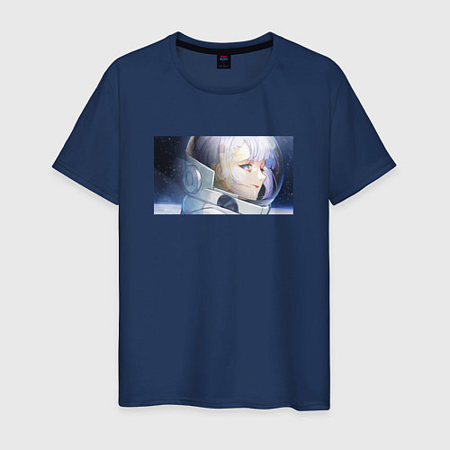 Мужская футболка Люси в скафандре / Тёмно-синий – фото 1