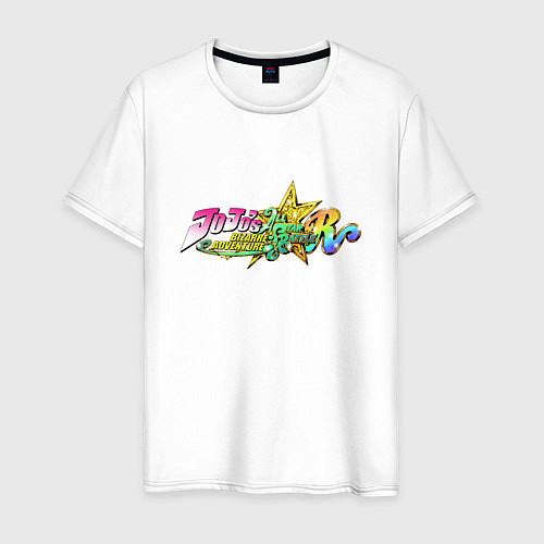 Мужская футболка JoJo Bizarre Adventure - all star battle - emblem / Белый – фото 1