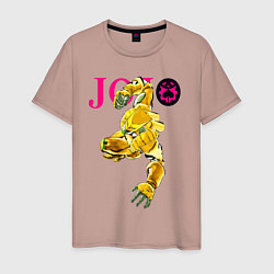 Футболка хлопковая мужская The World - stand of Dio Brando - Jojo, цвет: пыльно-розовый