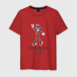 Футболка хлопковая мужская Hot since 1991, цвет: красный