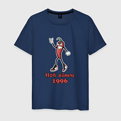 Футболка хлопковая мужская Hot since 1996, цвет: тёмно-синий