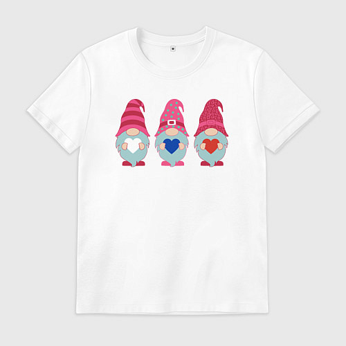 Мужская футболка Гномы триколор / Белый – фото 1