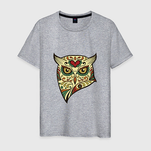 Мужская футболка Owl color / Меланж – фото 1