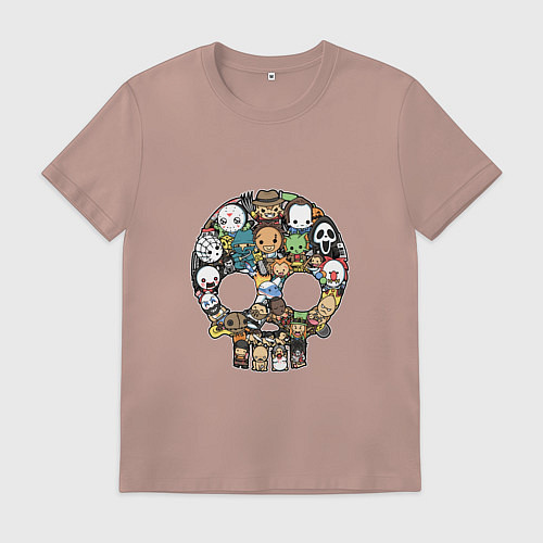 Мужская футболка Герои ужастиков / Пыльно-розовый – фото 1