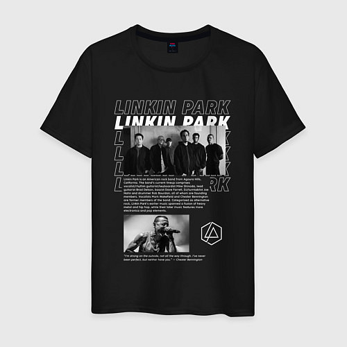 Мужская футболка Linkin Park цитата / Черный – фото 1