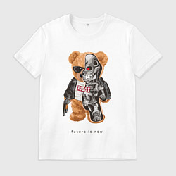 Футболка хлопковая мужская Future is now, цвет: белый